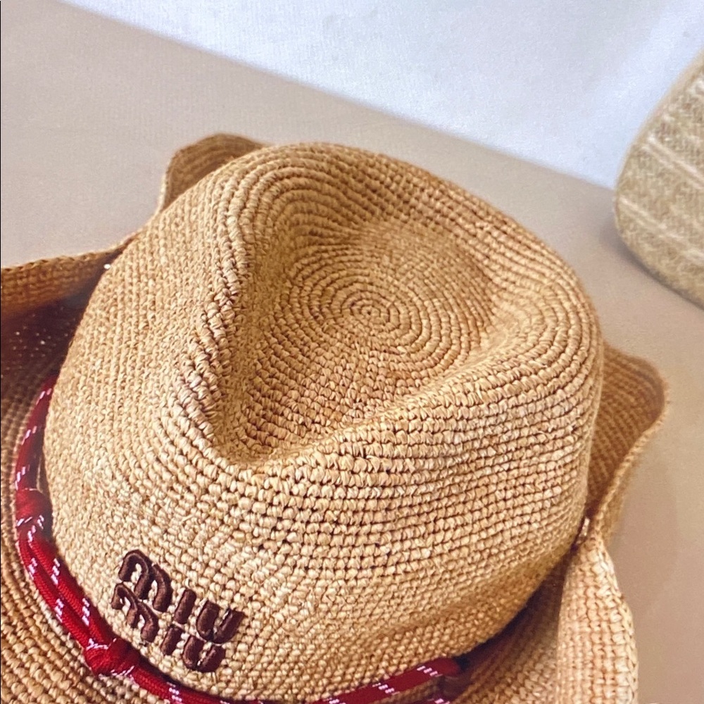 Classic Miu Miu Sun Straw Hat - Picture 3 of 8